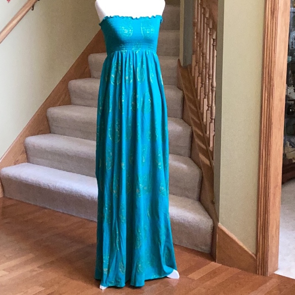 Ralph Lauren Denim & Supply Turquoise Maxi Dress NWT